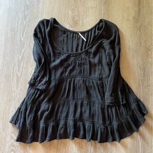 Free People brown smock top size L